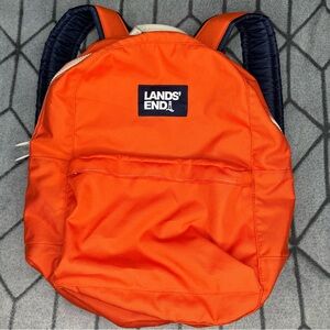 Lands’ End Orange Lightweight Backpack